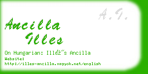 ancilla illes business card